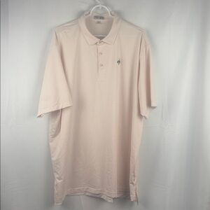 Peter Miller Summer Comfort Peach Stripe BlueJack National TX Golf Polo Size XXL
